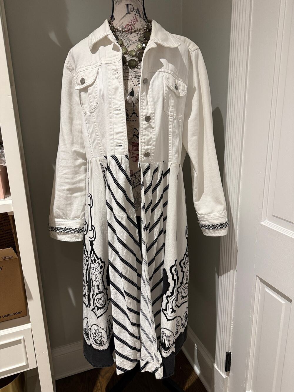Shari B. Green ONE OF A KIND Original Duster Jacket XL Round Top Market Texas